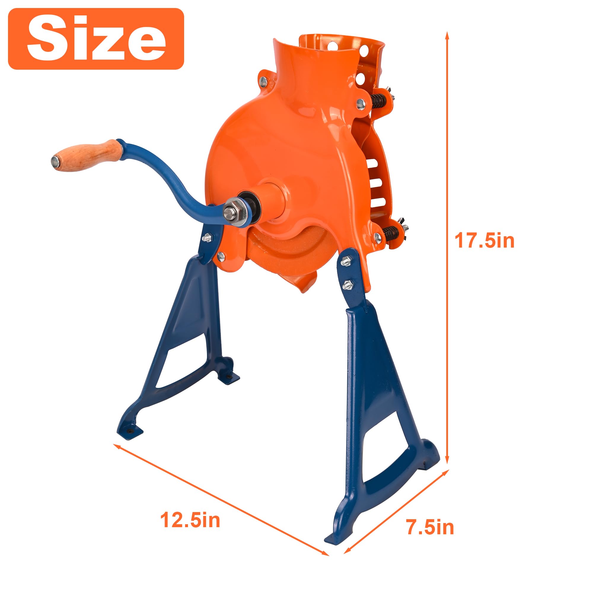 Manovella dello Sheller del mais, mais secco sul dispositivo di rimozione della pannocchia con il supporto | Heavy Duty Metal Corn Cob Stripper, trebbiatrice manuale per mais con un set di strumenti di installazione