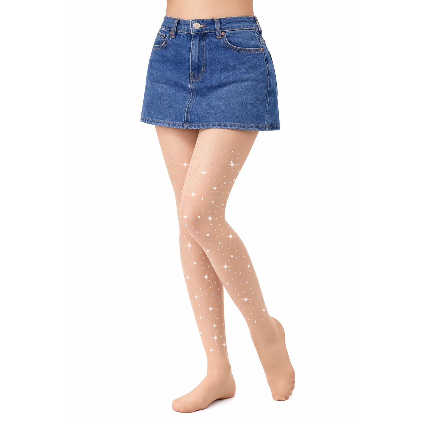 Mallas de ballet niña 60 deniers semiopacas brillantes pedrería leggings forro térmico