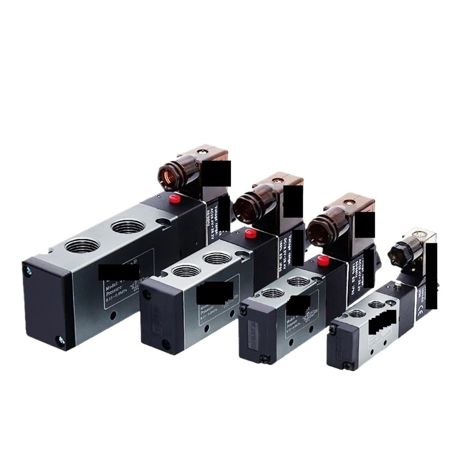 1 szt. 4v210-08 typ pneumatyczny elektryczny zawór elektromagnetyczny kierunkowy sterowanie powietrzem zawór magnetyczny 12 V 24 V 220 V 4 V 210 (4V110-06 DC24V, bez armatury)