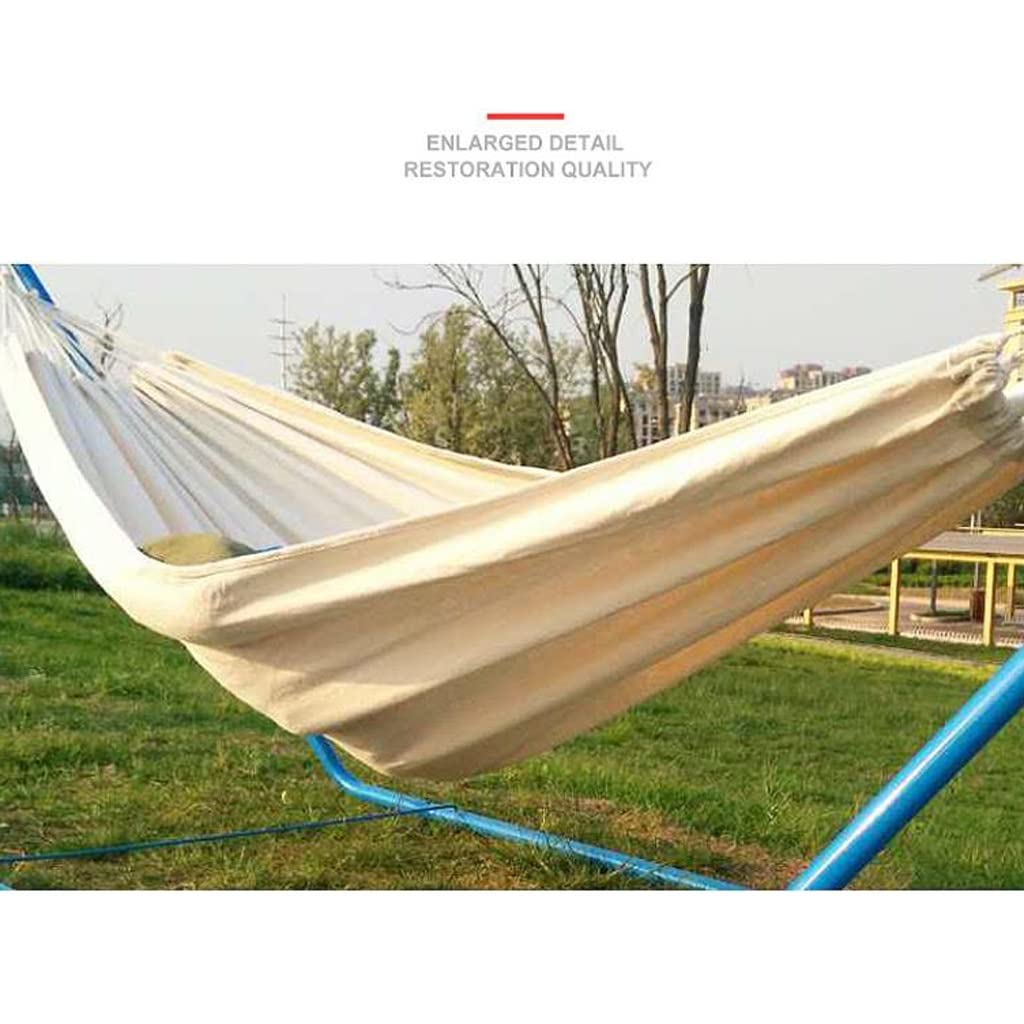 MaGiLL Weiße Leinwand-Hängematte für den Außenbereich, einfarbig, 2 m, Einzel- und Doppel-Hängematte, Outdoor-Hängematte (Farbe: Weiß, Größe: 200 x 80 m) (weiß, 200 x 80 m) Garten