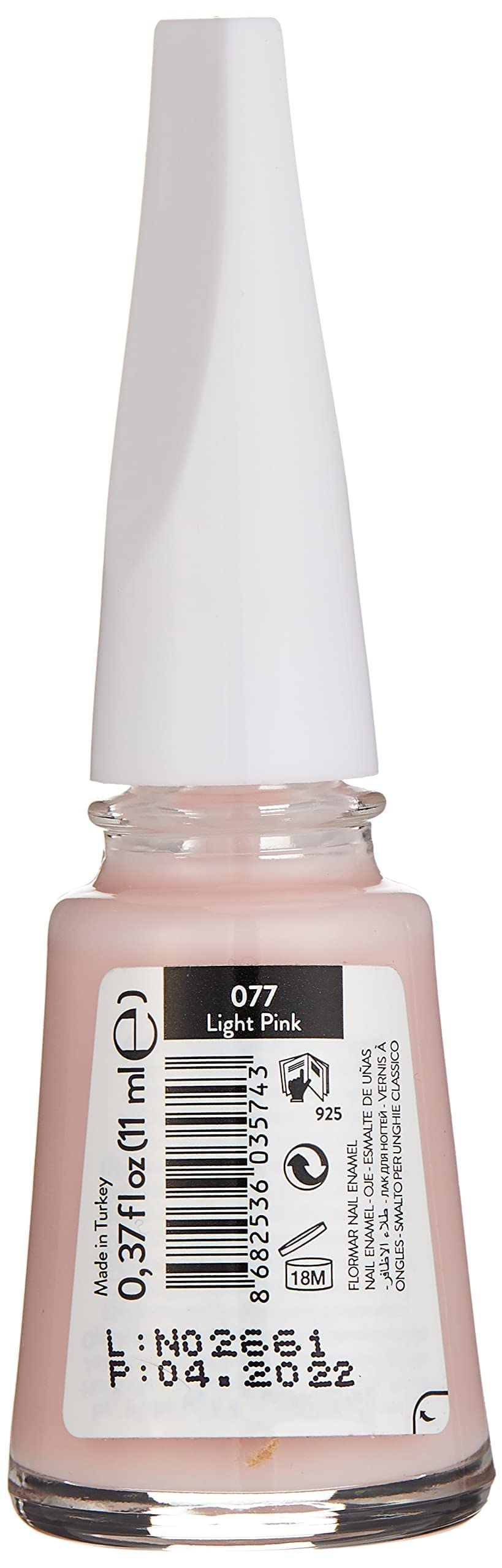 Flormar Klasik Parlak Bitişli Yüksek Pigmentli Oje Nail Enamel 077 Light Pink New (2 paketi)