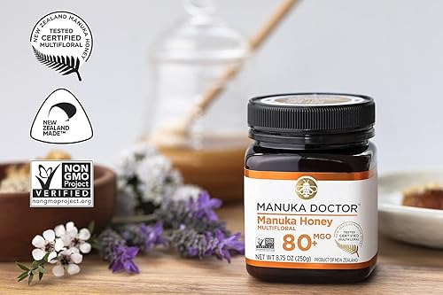 Miniatura 3 de MANUKA DOCTOR - Miel de Manuka MGO 80+ y MGO 125+, multifloral, 100% pura miel de Nueva Zelanda. Certificado. Garantizado. Crudo. Sin OMG (8.75