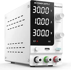 IKococater 直流安定化電源 0-30V 0-10A 4桁電圧電流表示 可変
