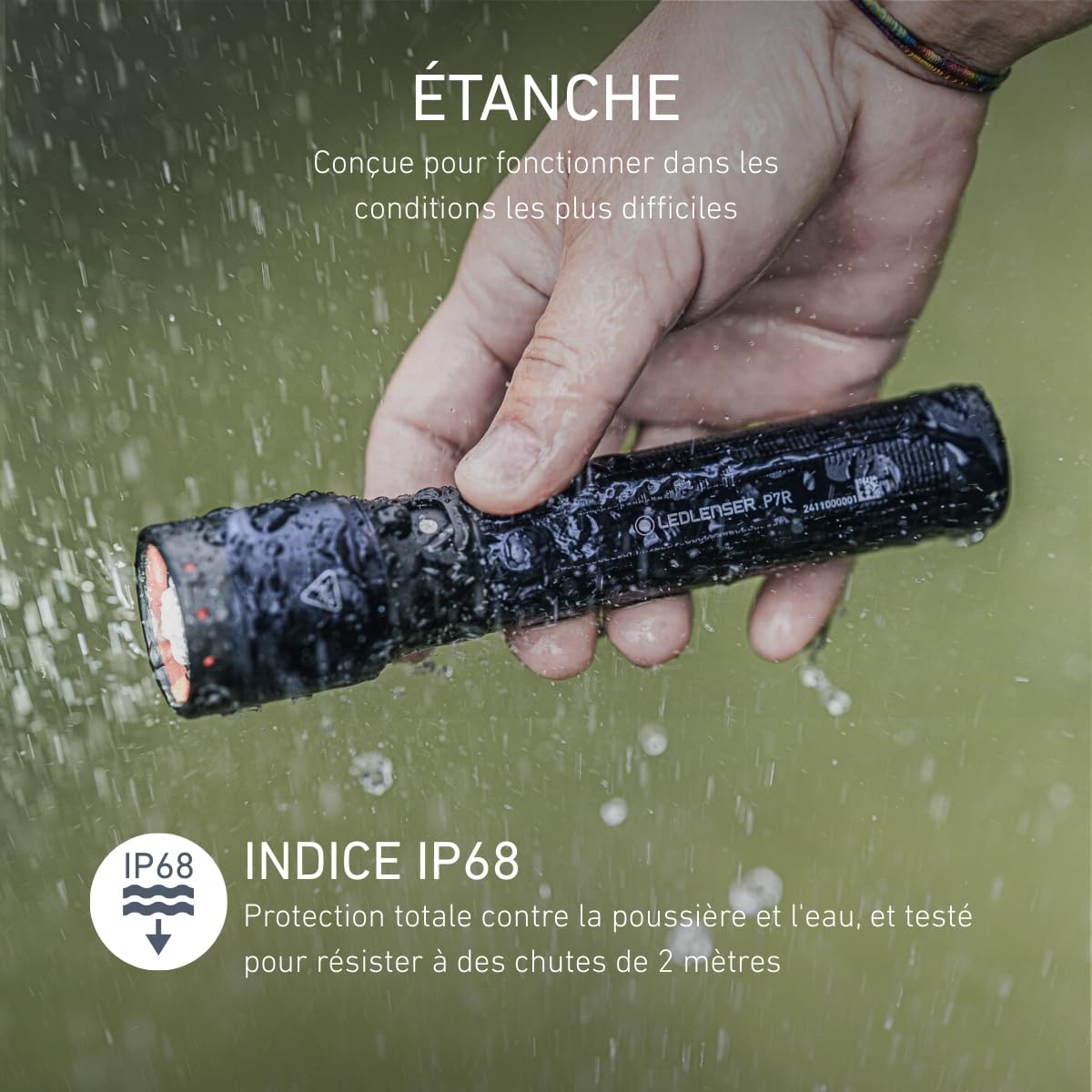 Ledlenser P7RLampe torche rechargeable, 25e anniversaire, 2000 lm, IP68 | Batterie supplémentaire incluse, autonomie doublée, portée 320 m, 4 modes d'éclairage, USB-C, idéale pour l'outdoor