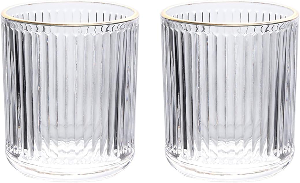 Gobelet transparent pour table de chevet et coiffeuse avec le lot de 2 supports Supercap