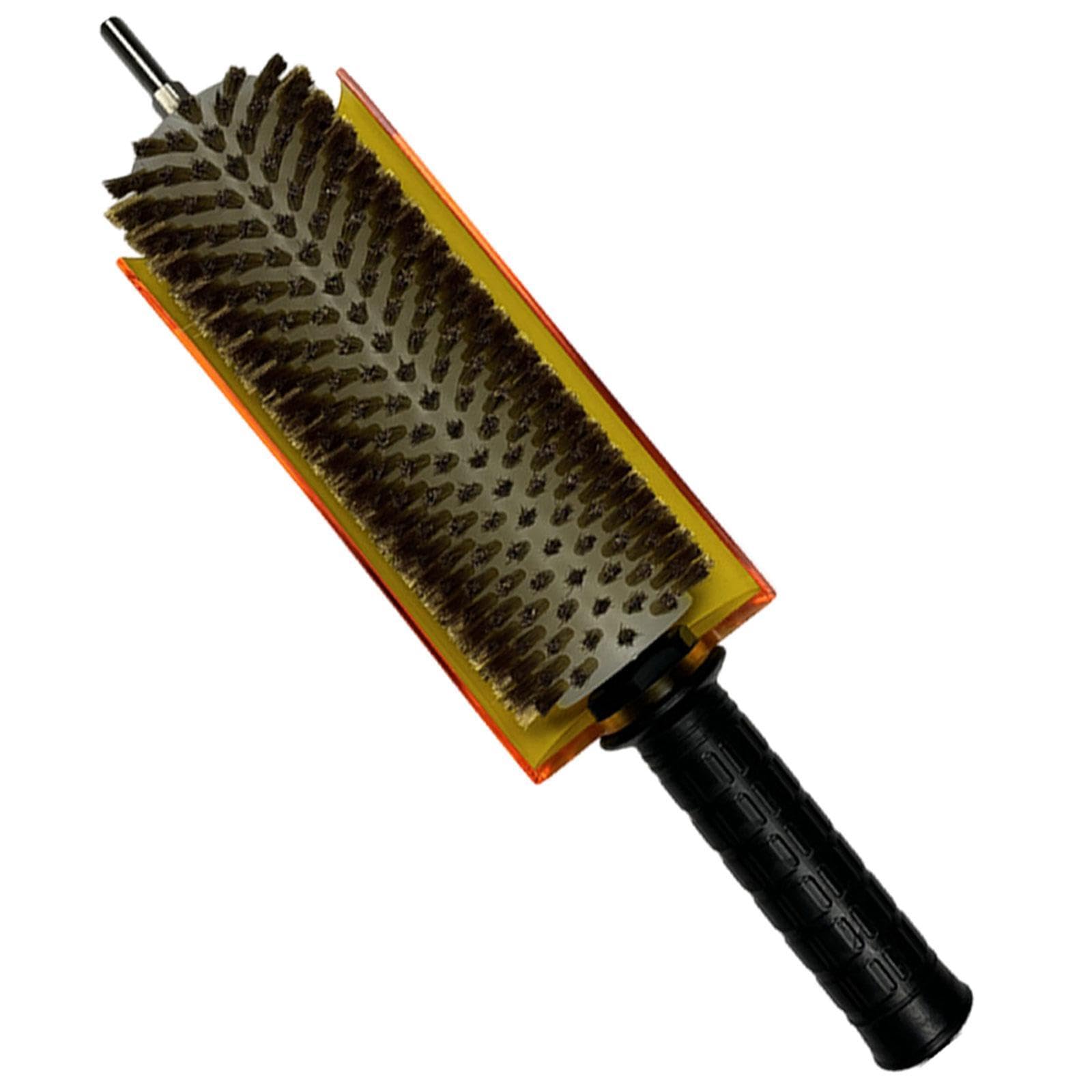 Szczotka narciarska z uchwytem na oś i osłoną, zestaw, szczotka rolkowa, snowboard, szczotka do woskowania, nylon, 20 cm