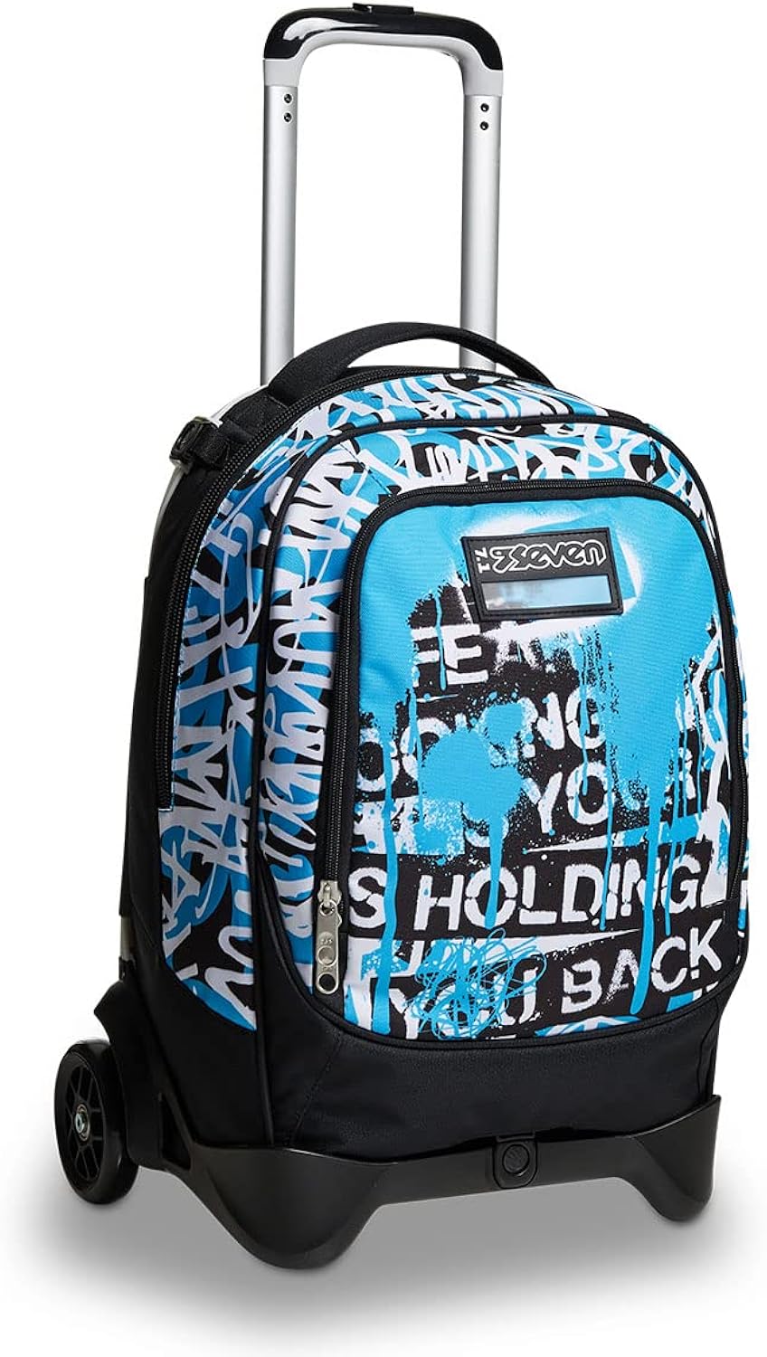 Trolley Scuola Seven Jack 2 Ruote - Dripped Boy Bambino - Zaino Sganciabile - Doppio Uso Trolley Scuola Seven Jack 2 Ruote - Dripped Boy Bambino - Zaino Sganciabile - Doppio Uso