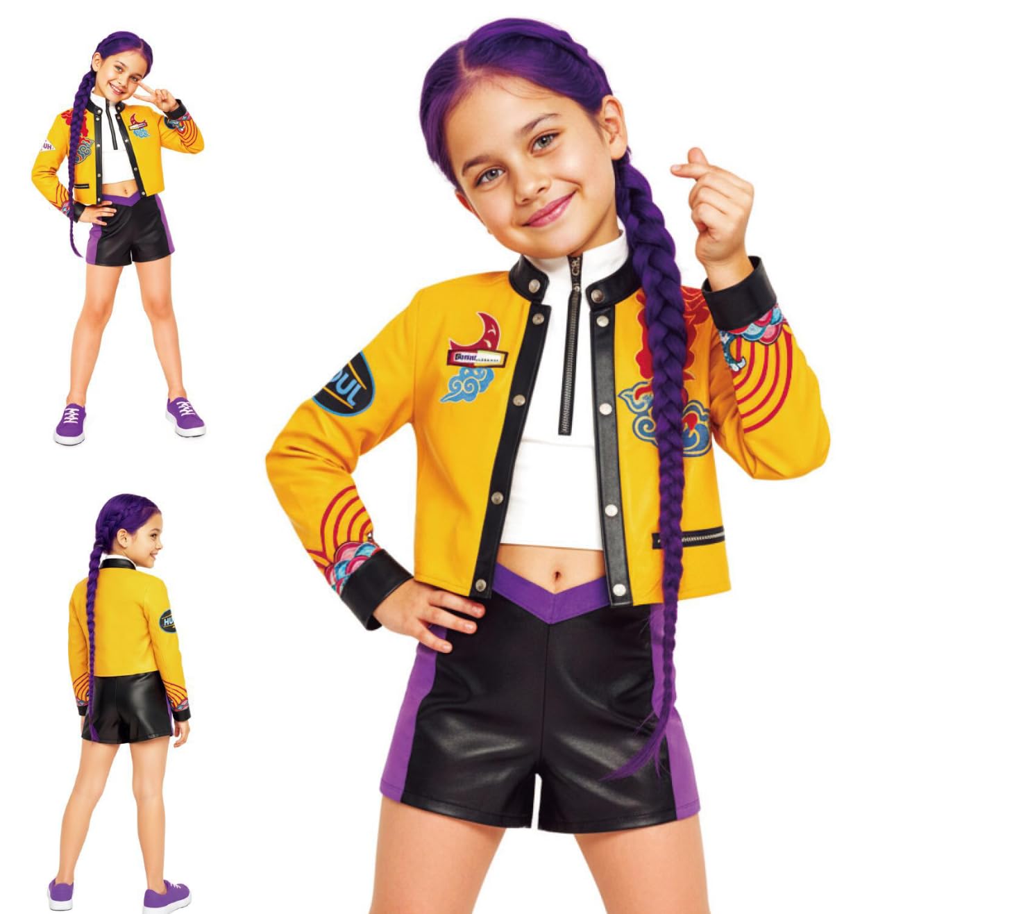 Partilandia Disfraz de Cosplay Rumi K-pop Niña para Carnaval, Disfraz kpop Demon Hunters para niños, cosplay, fiesta, Halloween