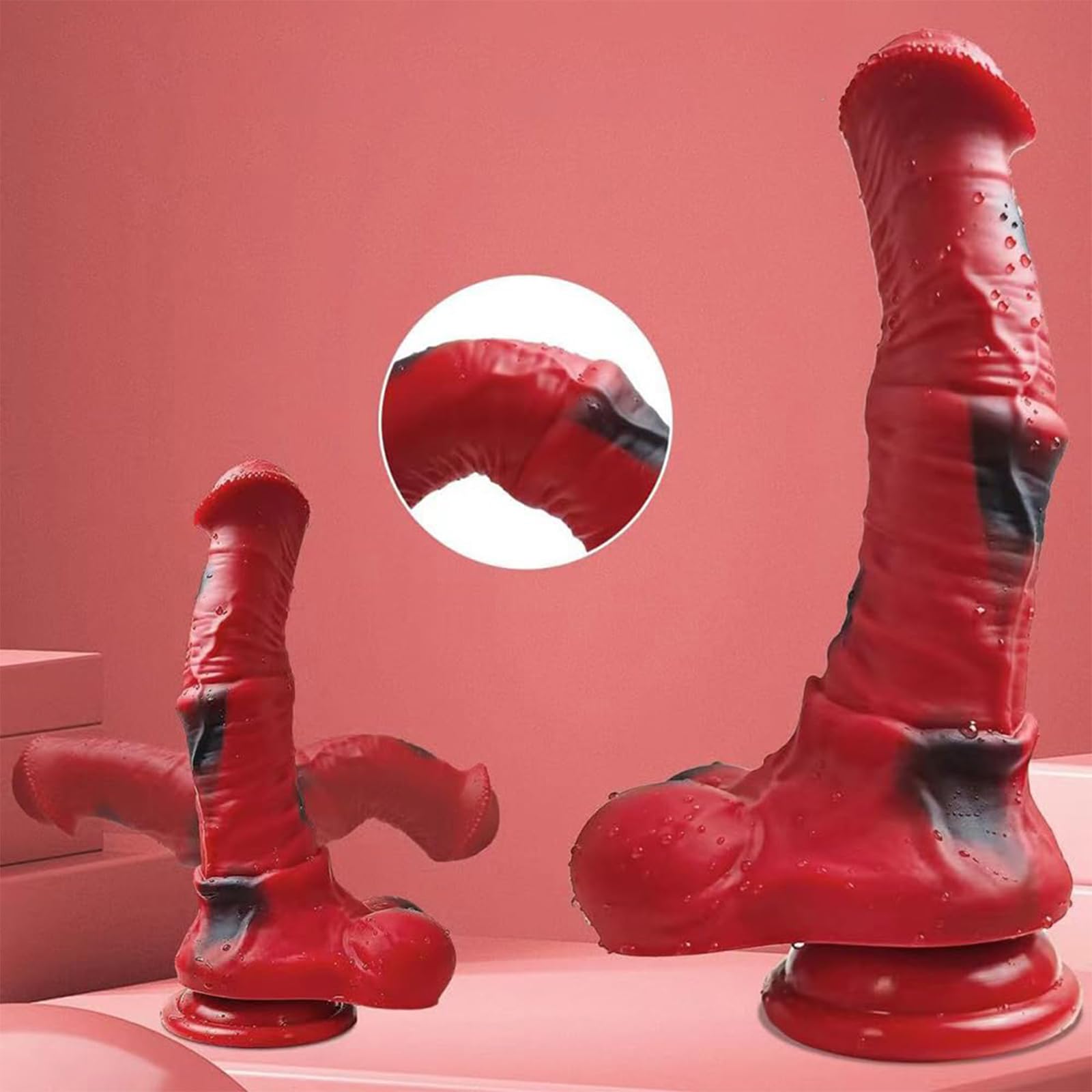 Dildo anale in silicone con cavallo, dilatatore anale, grande giocattolo sessuale anale for coppie, plug anale for uomini(L)