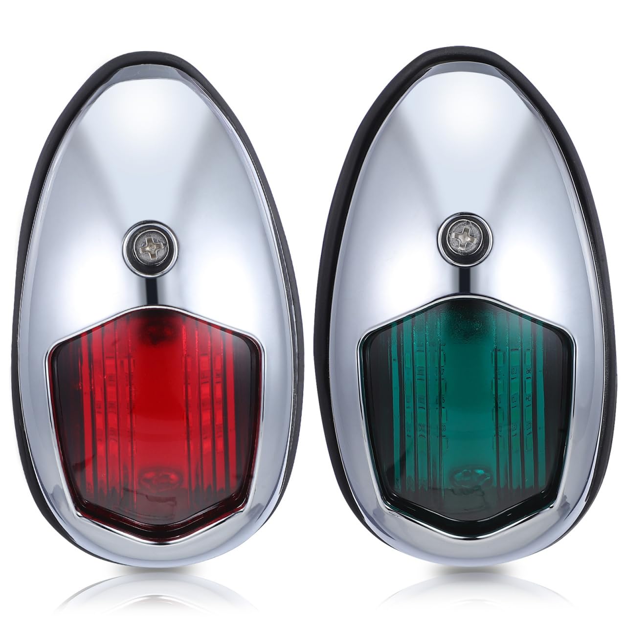 Yardwe 2 luci di navigazione per barche – – Impermeabile Ip67 luci di prua per yacht, motoscafo, barca da pesca e pontone