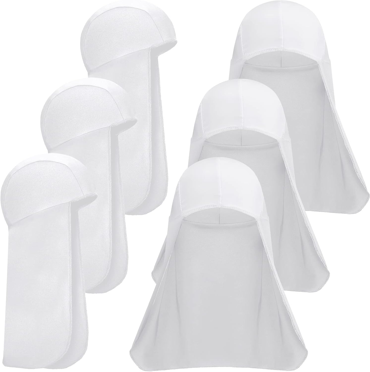 Sintege 6 Pieces Hard Hat Sun Shade Cooling Skull Cap Sun Neck Protector Quick Dry Neck Shade for Women Men