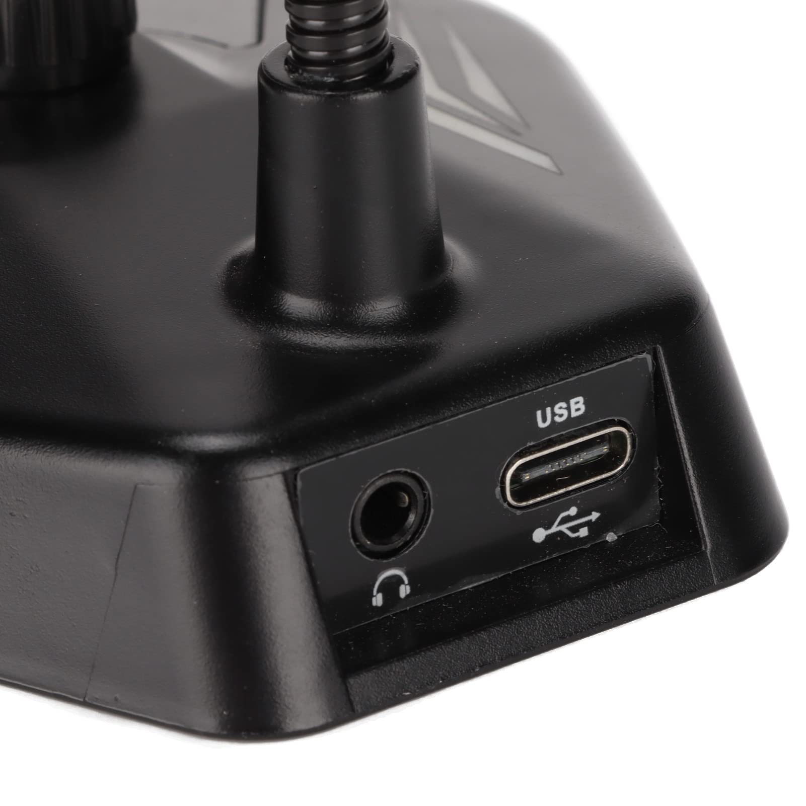 Microfono USB con luci RGB, microfono per computer per giochi e riunioni, microfono a collo di cigno con pickup omnidirezionale a 360° con anti-interferenza, luce respiratoria a