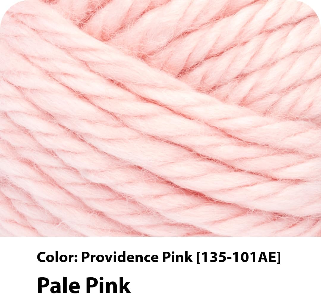 Lion Brand Yarn Hometown Yarn, Super-Bulky Yarn for Knitting, Crocheting, and Crafting, 3 Pack, Providence Pink