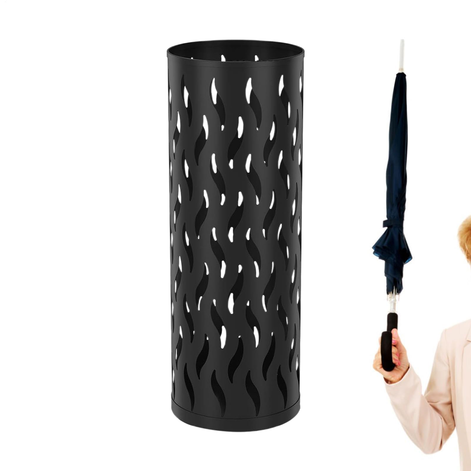 Portaombrelli in metallo alto supporto in ferro per casa, ufficio, ingresso, soggiorno, hotel, recept, corridoio, balcone o ristorante, design slish e funzionale