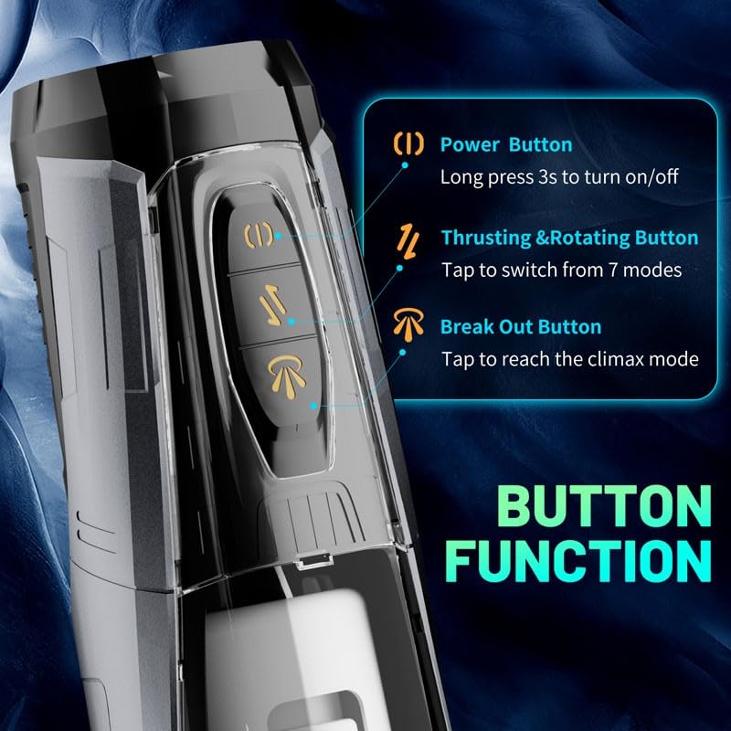 HUZAXAKE Men's Fully Automatic Fitness Tool with Stand, Multi-Frequency and Multi-Speed, Intelligent Pronunciation