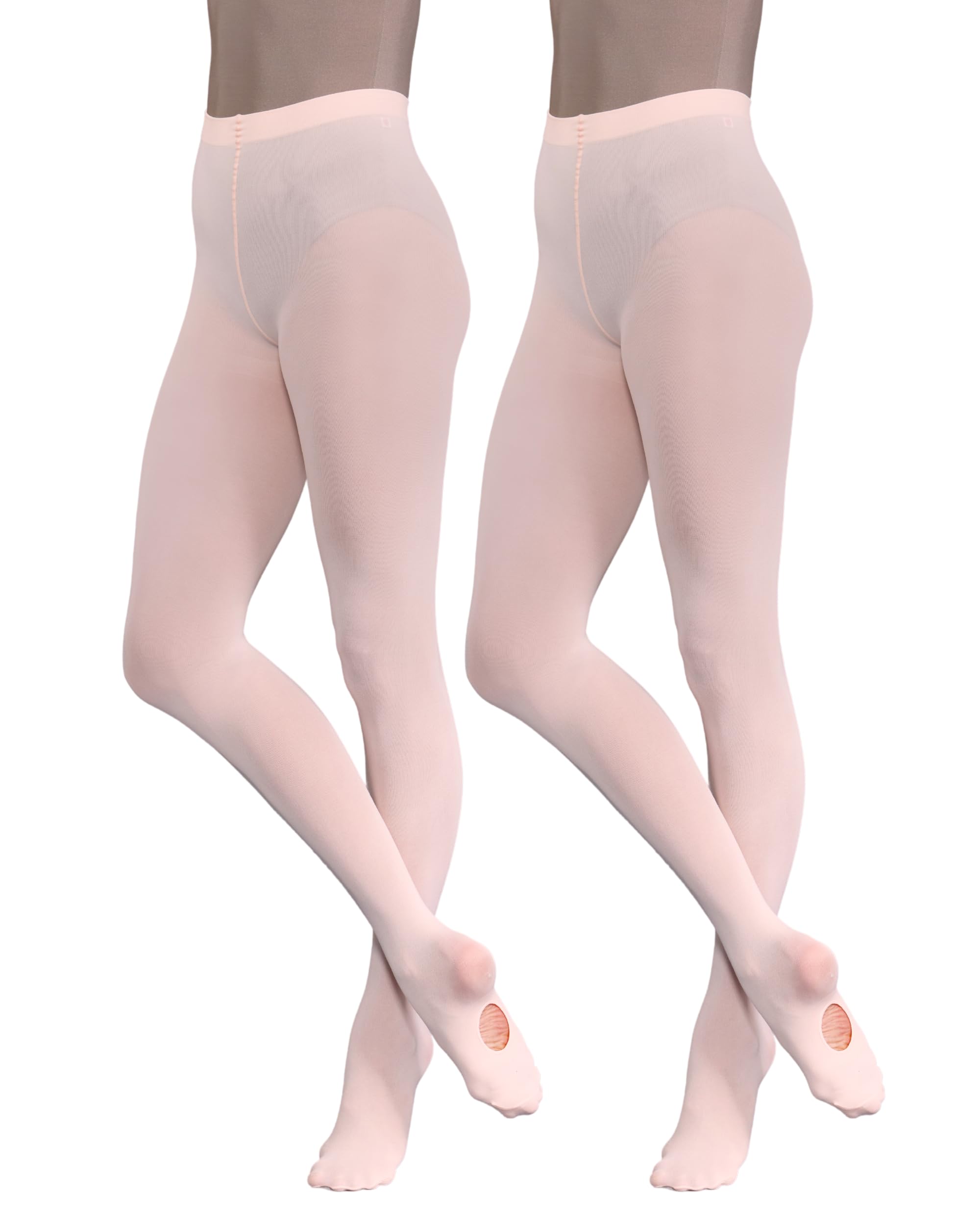 Silky Dance Women's Pink 2 Pairs Ballet Convertible Tights (Small) (Pink)