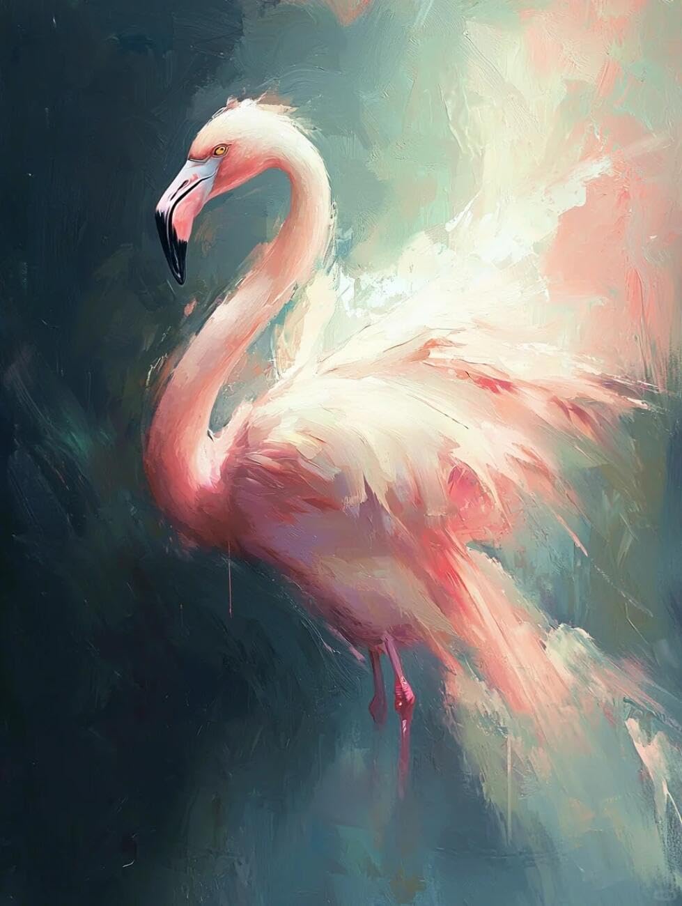 Henypt Cross Stitch Kit Bird Oil Painting Animal DIY Arts Aand Craft Kit for Beginners The Elderly with Accessories Handmade DIY/Gifts 14CT 50x70cm