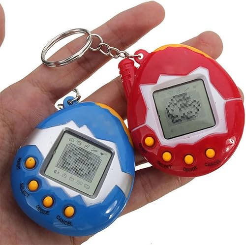 AGKRUNN Dispositivo electrónico digital de mano para mascotas máquina de juego electrónica de mano retro con llavero para niños y adultos