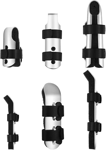 BBTO 6 Pcs Finger Splint Metal Support Finger Brace Arthritis