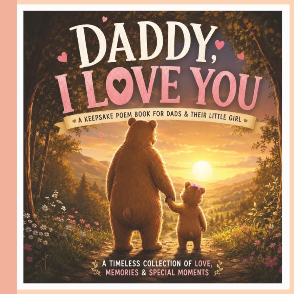 Daddy I love You Book: A Keepsake Poem Book for New Dads and Baby Girl: Father Daughter Gift-Book with Poems and Pictures for Bedtime, Bonding, New Baby Memories, and First-Time Girl-Dads