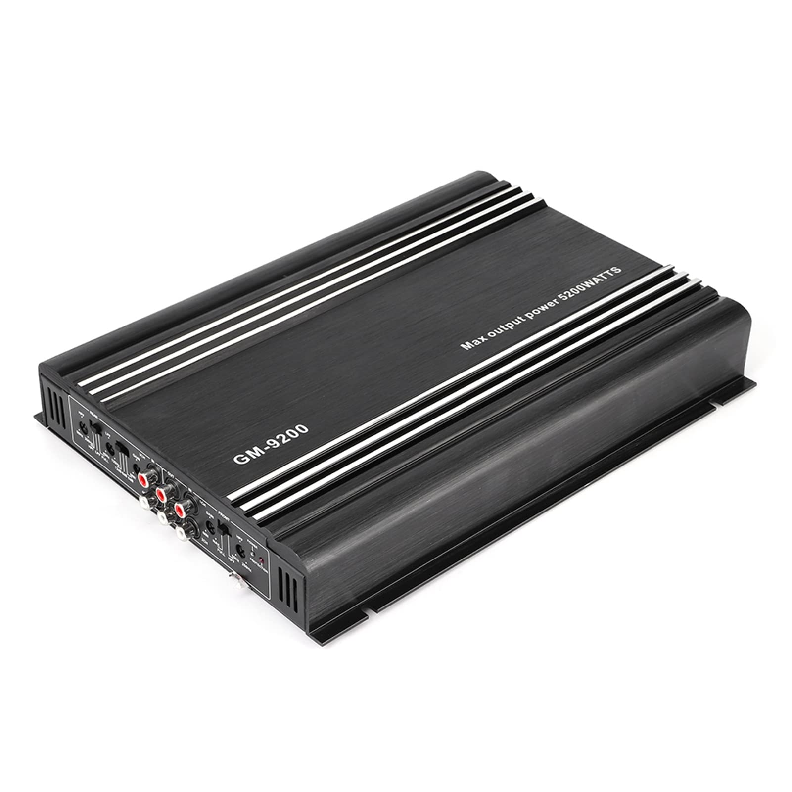 Amplificador de Potencia de Audio de 4 Canales Amplificador Estéreo de Alta Potencia para de Audio de Automóvil Aleación de Aluminio de 12 V 32 X 22,5 X 4,5 Cm