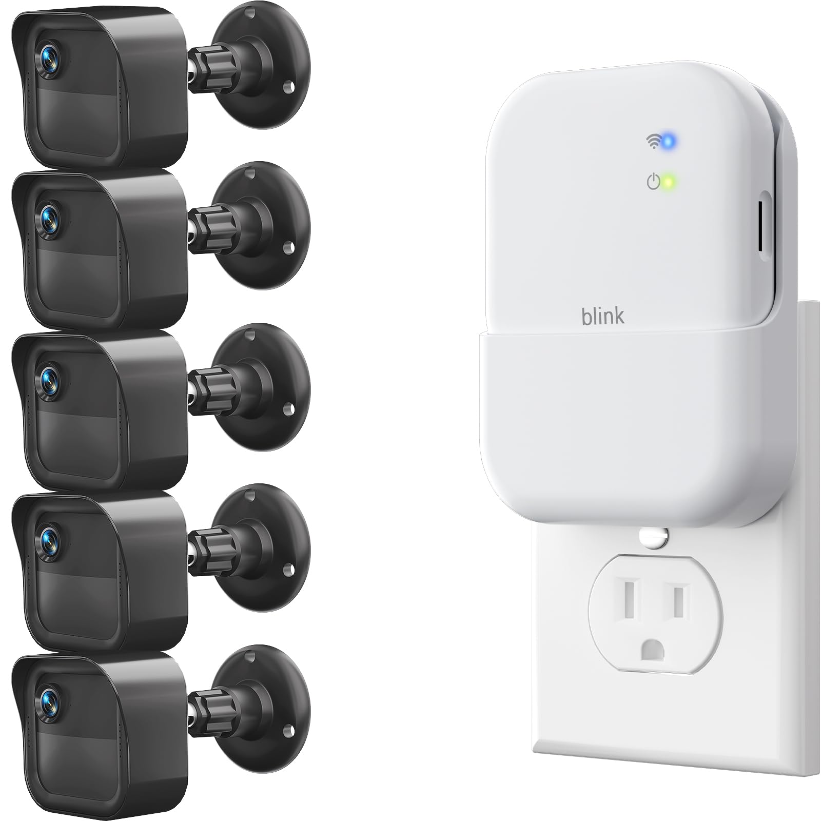 Outdoor Camera Surveillance Mount for Blink-5 Pack, Weatherproof Protective Housing and 360 Degree Adjustable Mount for Blink Outdoor 4th &amp; 3rd Gen Cam with a Sync Module XR Mount