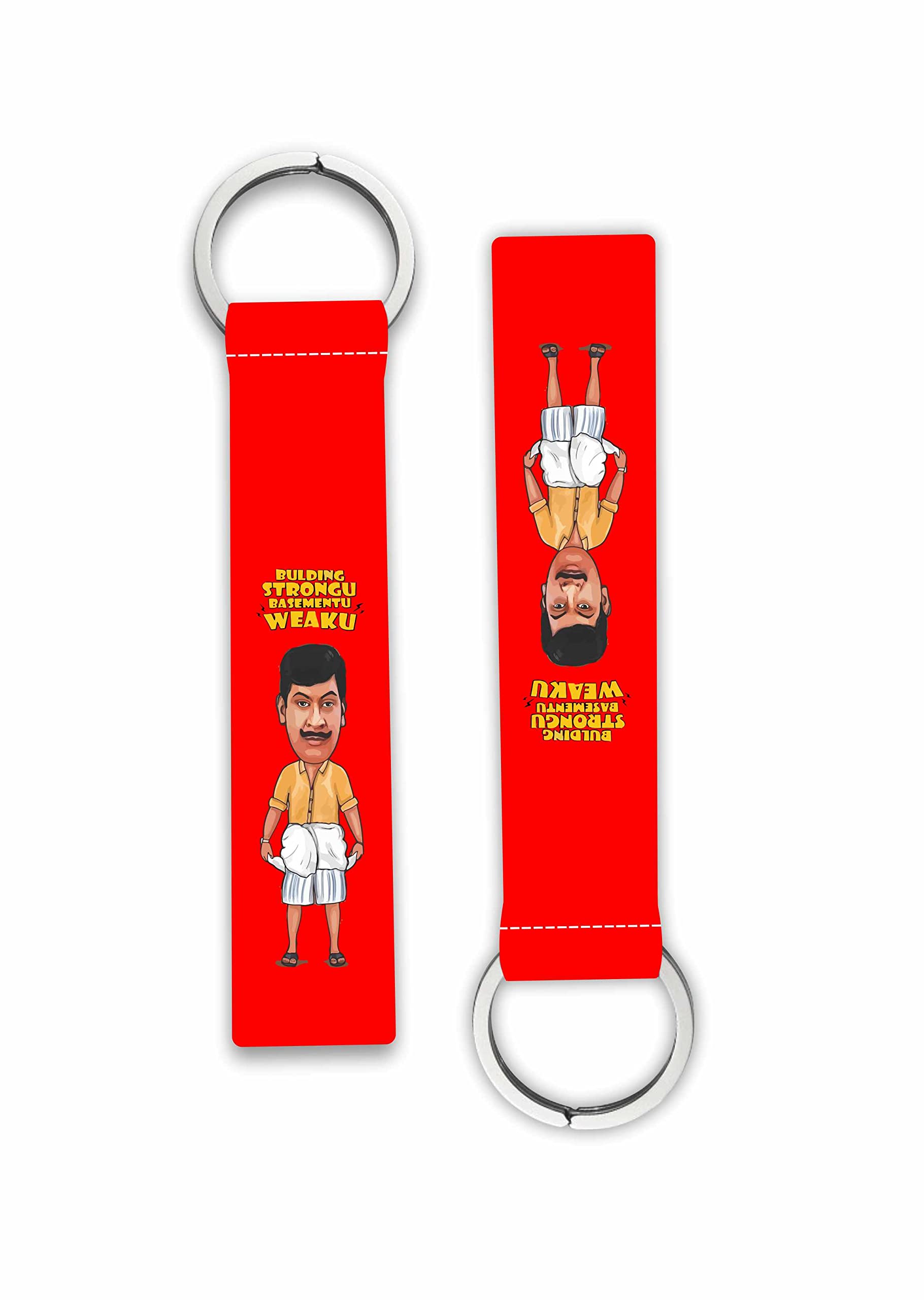 woopme 1Pcs Tamil Actor Comedy Actor Vadivelu Printed Lanyard keychain Holder For Bikes Cars Scooters Boys Girls Key Holder Key Tag Multicolored (6 x 1 Inches)-picture-56
