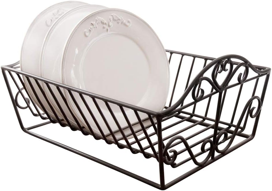 Cast Iron Kitchen Sink Dish Drainer Drying Rack 13 Compartment Plate