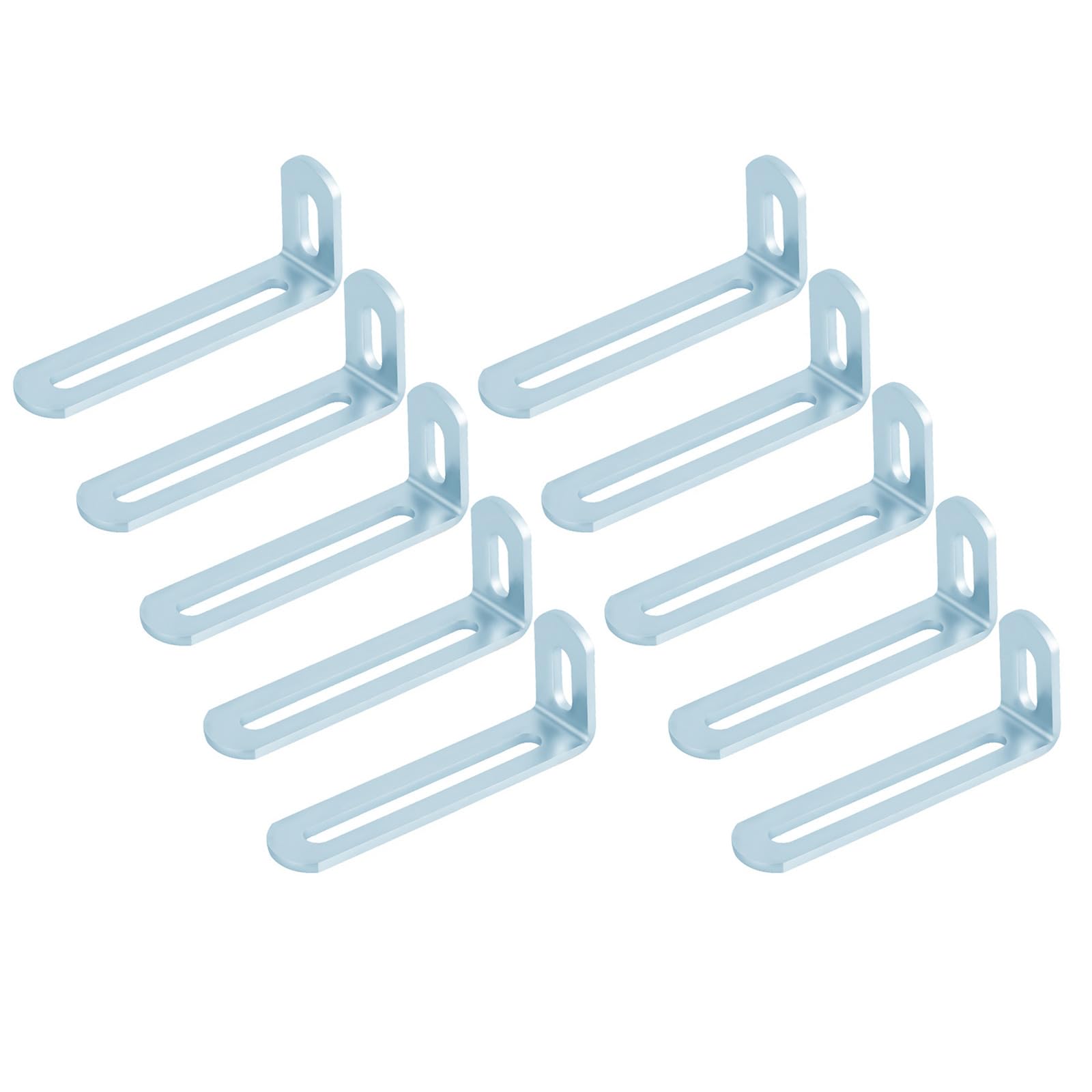 Shyyoulqe Multicolor 10Pcs L Shaped Right Angles Brackets Furniture Connector Quick Install Shelf Brackets For Fixing Furniture, Tables, Chairs Connector Protectors Shelf