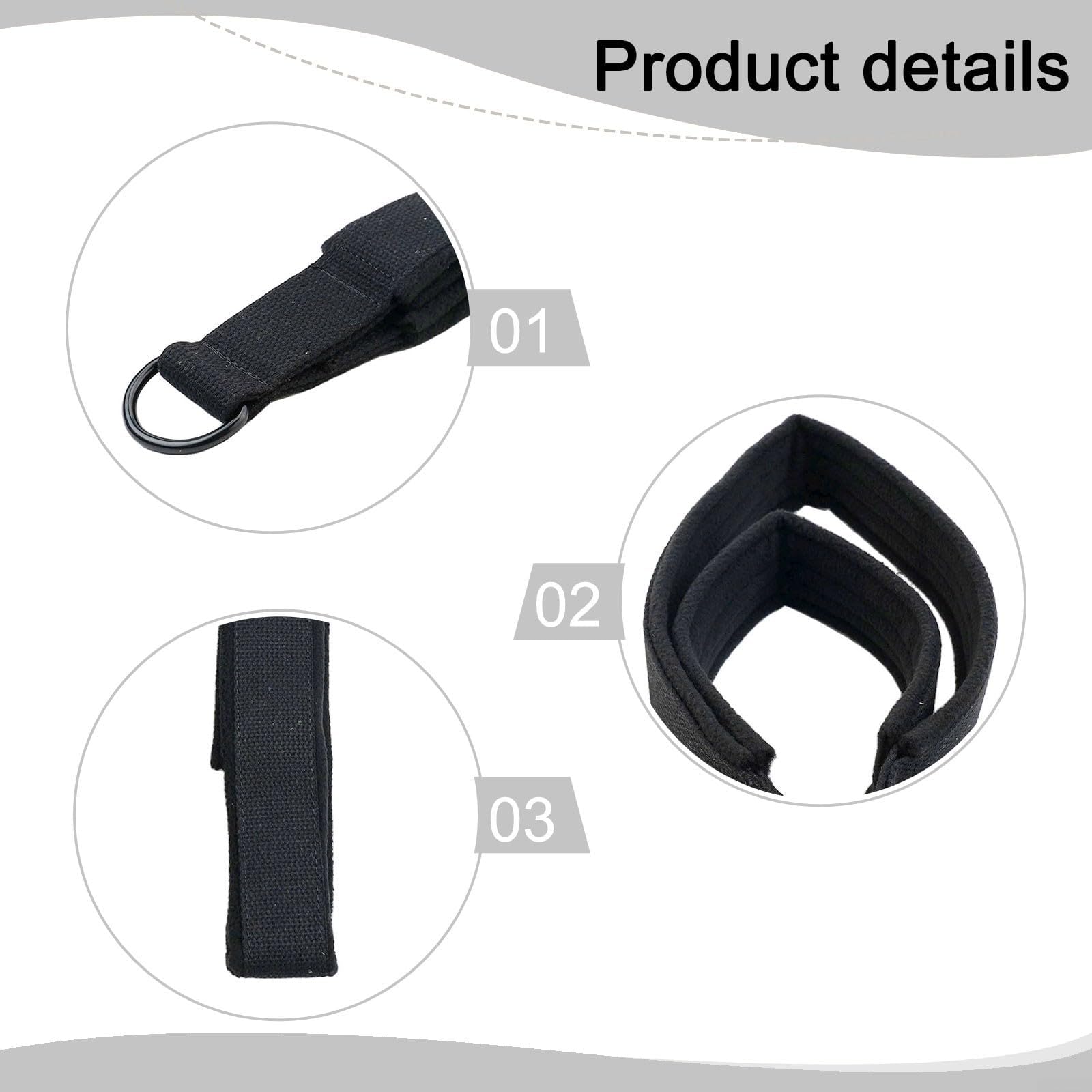 Lot de 2 sangles légères à double boucle pour équipement de Pilates, complément parfait à votre équipement de fitness