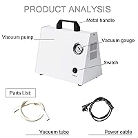 Vista 3 de Flujo industrial 10L/min del laboratorio de la bomba de vacío de la bomba de aire libre del aceite de la mini Oliless