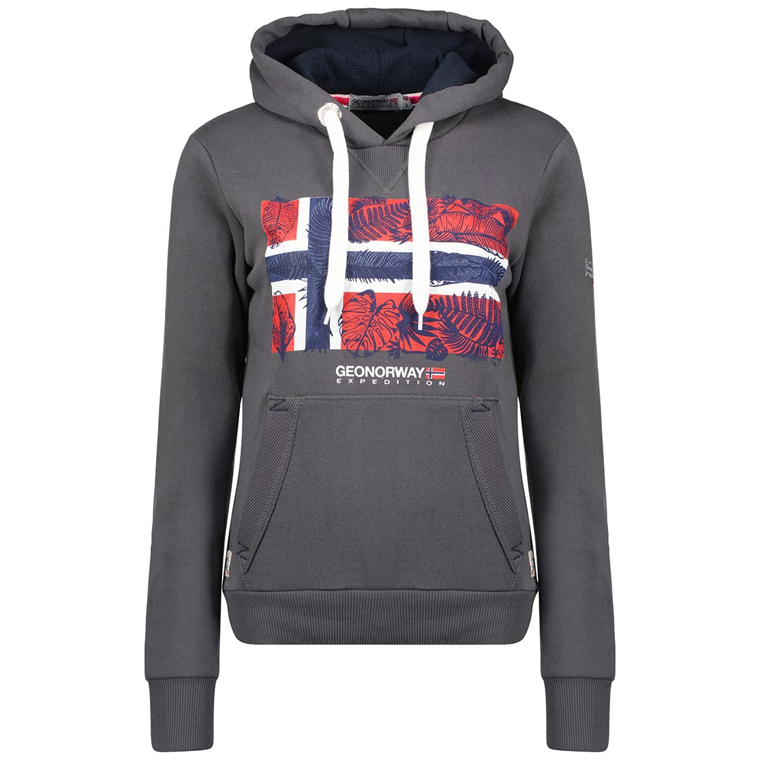 Geographical Norway Women's Dark Grey Gpalm Lady Hooded Sweatshirt, Gris Foncé, S