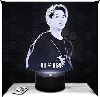 Comprar Lampephoto.fr - Lámpara 3D Jimin Decoración Cuarto Chica Lámpara 3D Jimin Objeto K-Pop Corea Pop Coreana Idea de Regalo Luz Suave Luz Nocturna Decoración de Escritorio, Regalo Navidad TOP