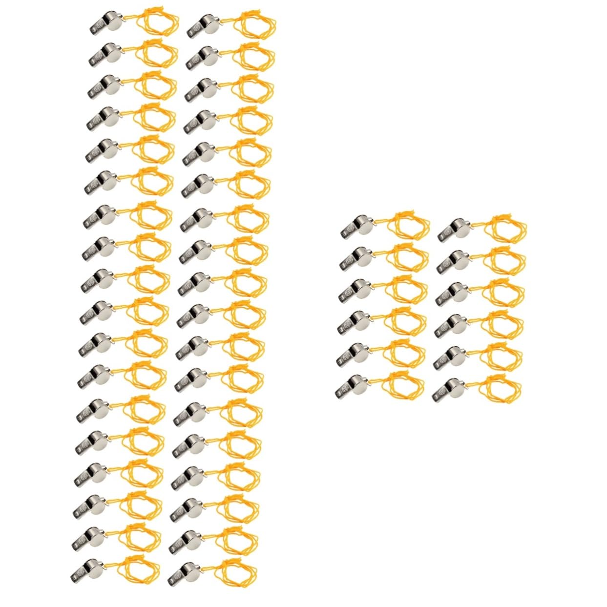 Kisangel 48pièces Sifflet De Survie Sifflet Portable pour Activités De Plein Air Entraînement Canin Et Urgence Léger Et Durable avec Lanière Ajustable