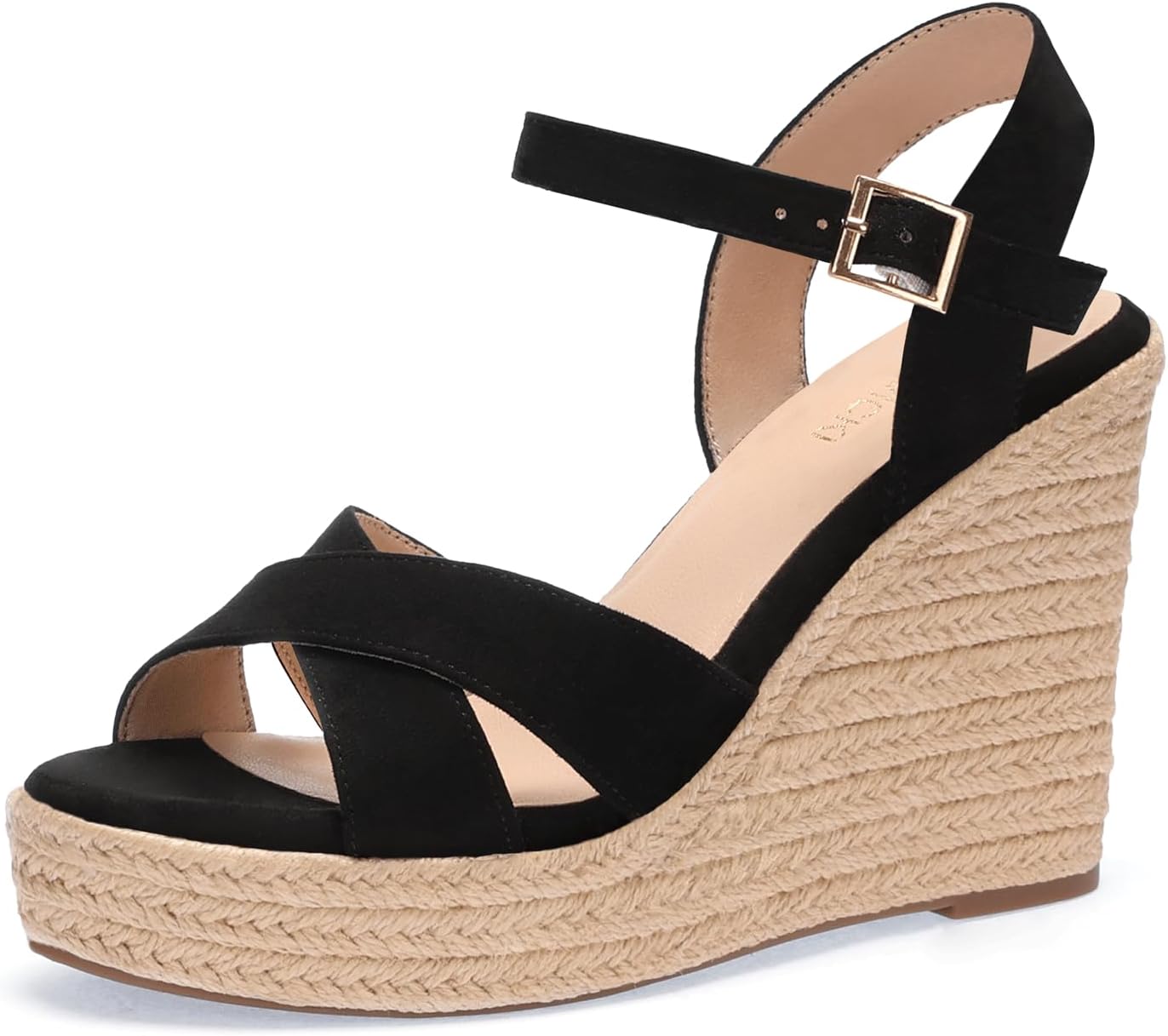 VICKI·VICKI Wedges for Women Platform Sandals Wedge Heels for Sandals Comfortable Summer Espadrille Shoes Ankle Strap&Open Toe - Image 7