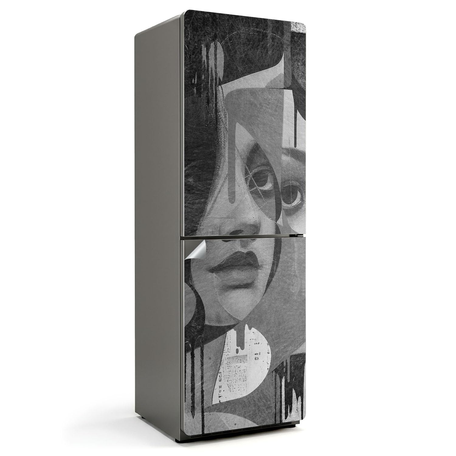 Sticker réfrigérateur protection dégâts 60x180 cuisine portrait