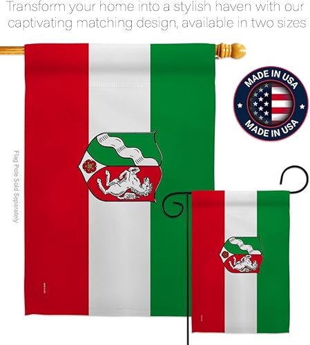 Miniatura 4 de North Rhine Westphalia House Flag - Regional Germany States Central Europe Territory Old History Country Particular Area - Decoration Banner Small