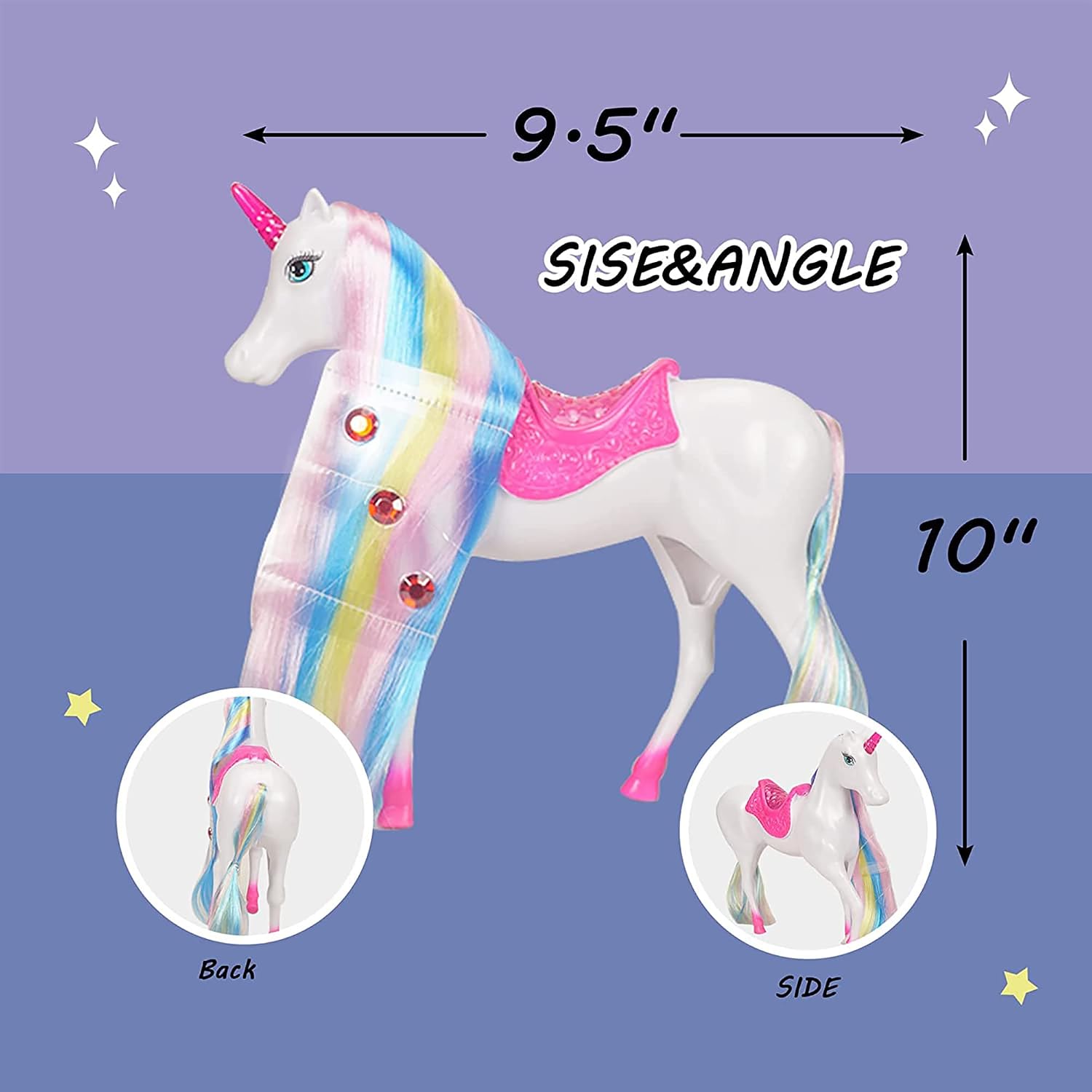 11.5 Inch Fashion Doll with Light Up Unicorn, Dress Up Playset