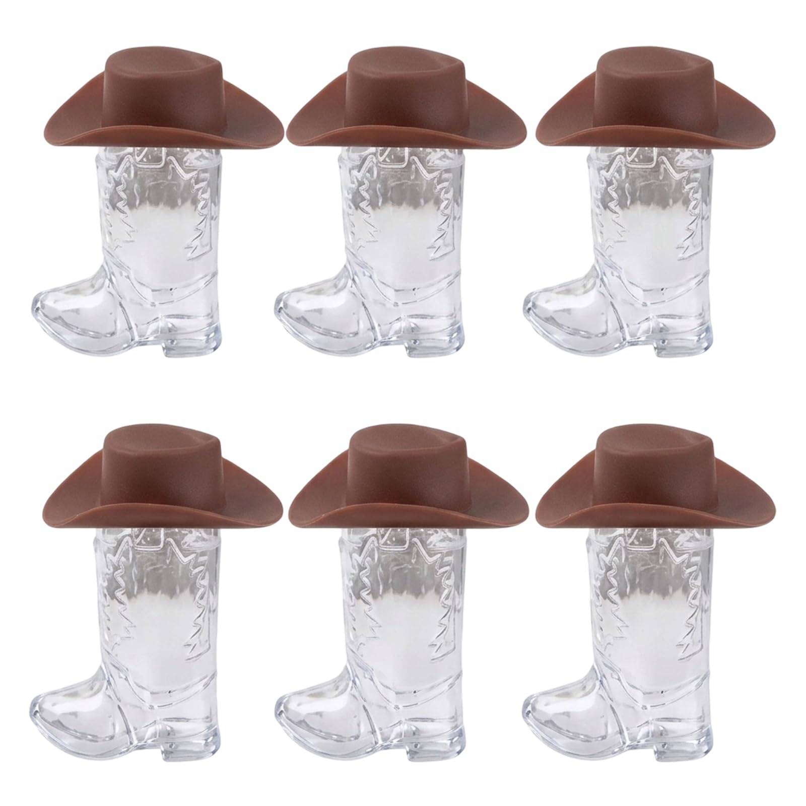 YFHUVB Cowboy Shot Glasses, Last Rodeo Hen Party Supplies, Cowboy Boot Shot Glasses for Western Themed Events, Set of 12 Mini Cowboy Cups with Hats, Ideal for Adult Gatherings and Special Occasions