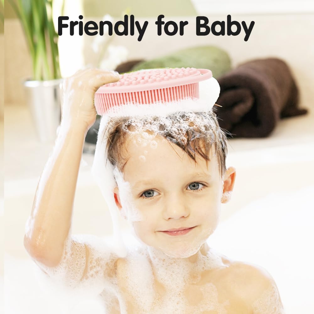 3 Pack Silicone Body Scrubber, Silicone Loofah Soft Exfoliating Body Scrubber, Silicones Body Brush Bath Shower Scrubber for Body, 2 in 1 Bath and Shampoo Wash Brush for Skin Exfoliation Men Women - Image 4