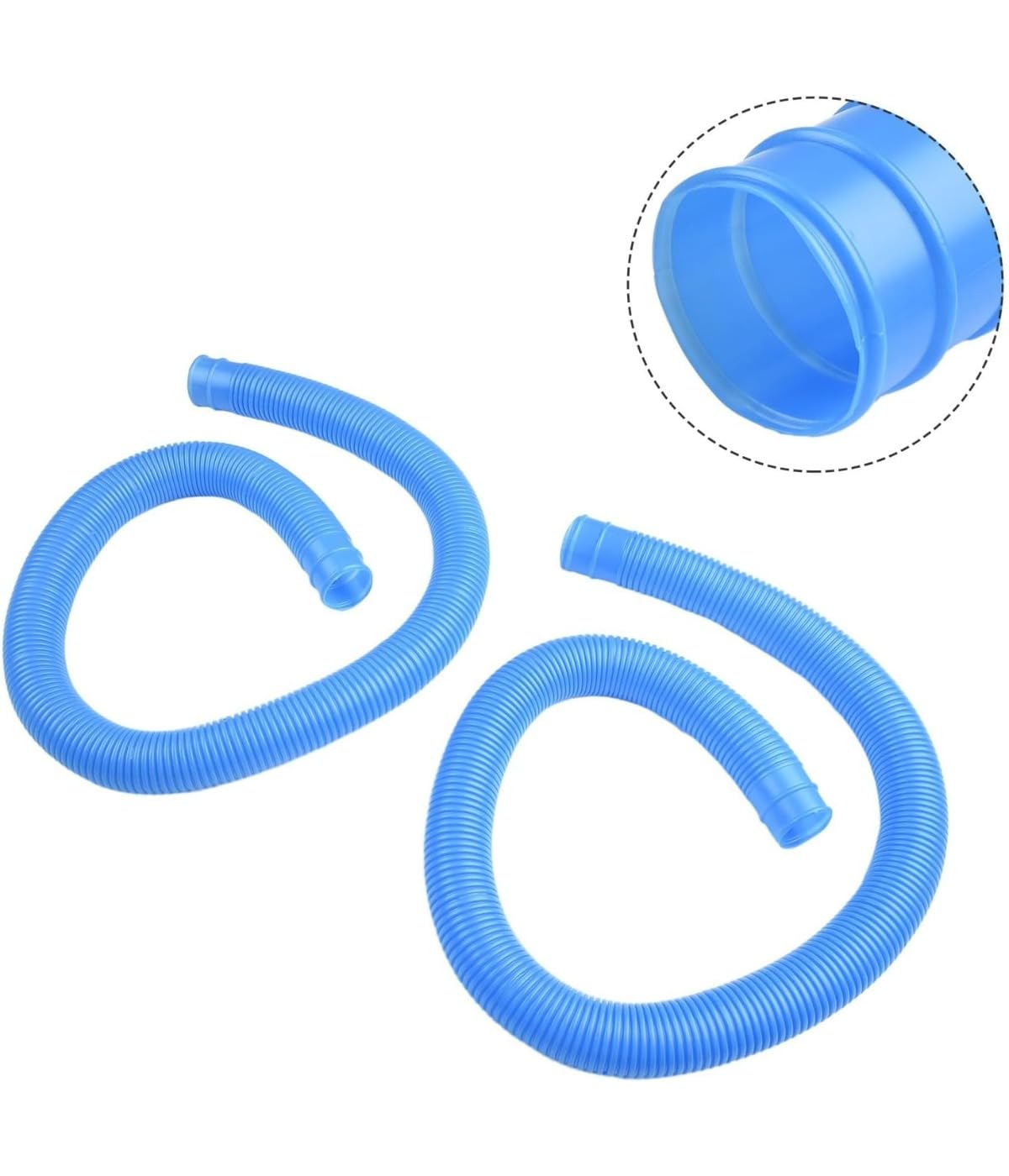 Schwimmbadschlauch, spiralförmige Wicklungsstruktur, Poolschlauch 32mm für Poolpumpen, für 1-1/4 Zoll Zubehörschlauch, Blau, 8 Stück