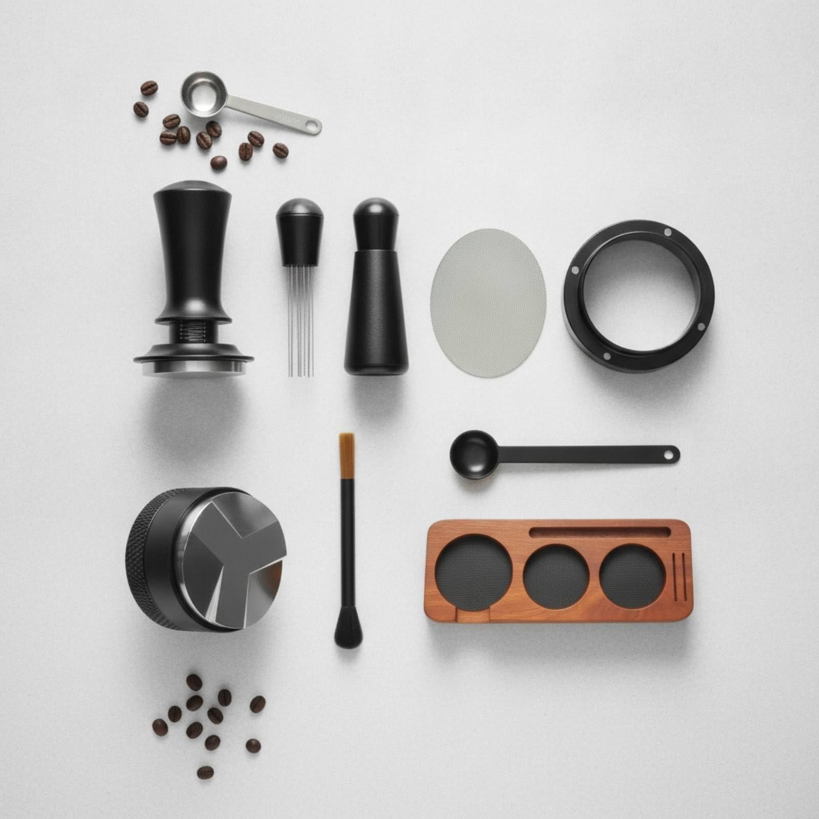 7 Pezzi Kit di Preparazione Antiscivolo Imbuto Dosatore Salvaspazio Schermo a Disco per Cucina, Bar, 53/54mm
