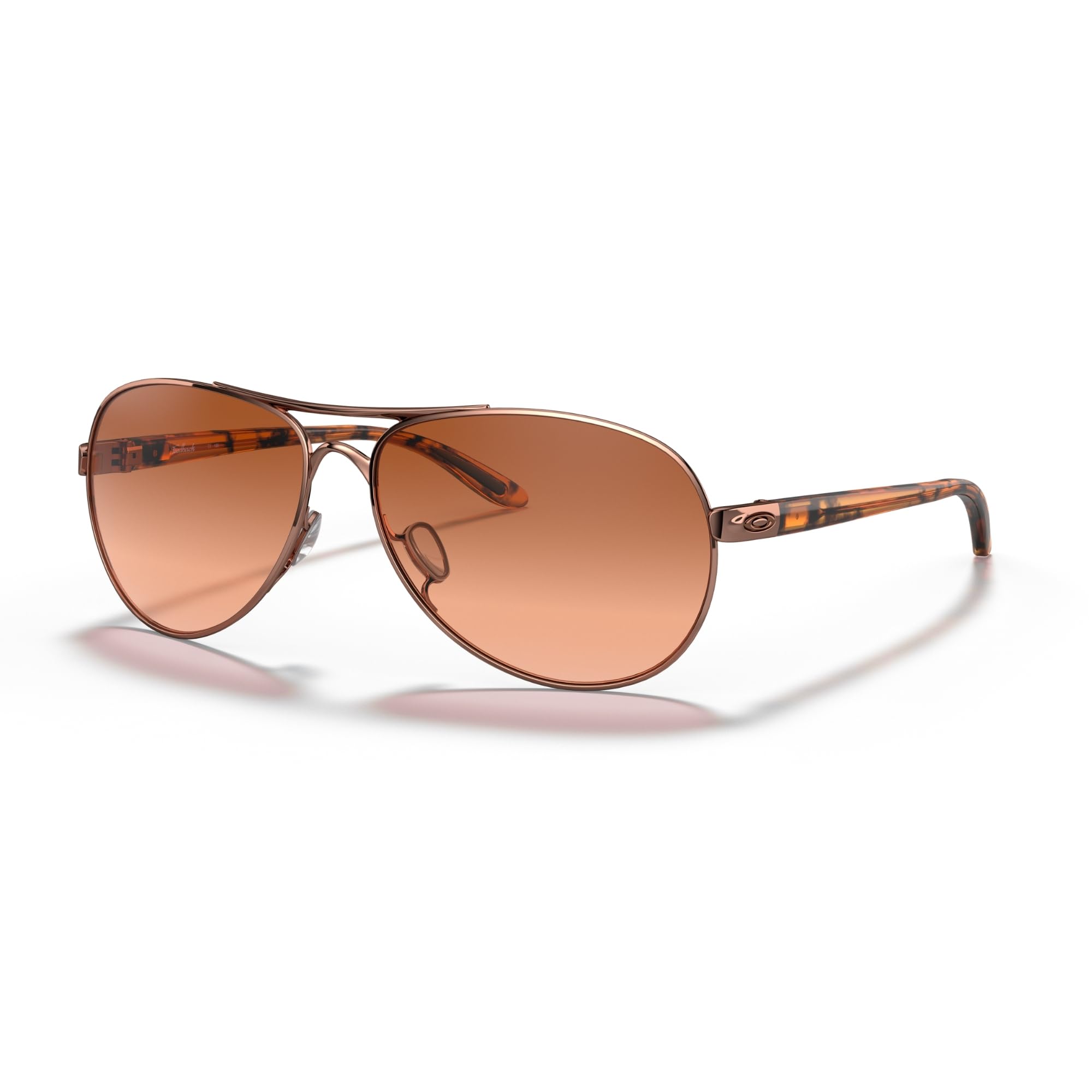 Oakley Feedback OO4079 407901 59MM Rose Gold/Brown Gradient Aviator Sunglasses for Women