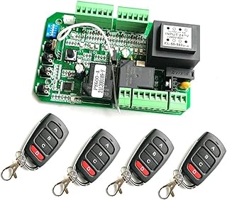 Automatic Gate Opener Wide Use Sliding Gate Opener Motor Control Unit PCB Controller Circuit Board Electronic Card Plate Easy to Install (Color : 4 Remote Control kit, Size : One Size)