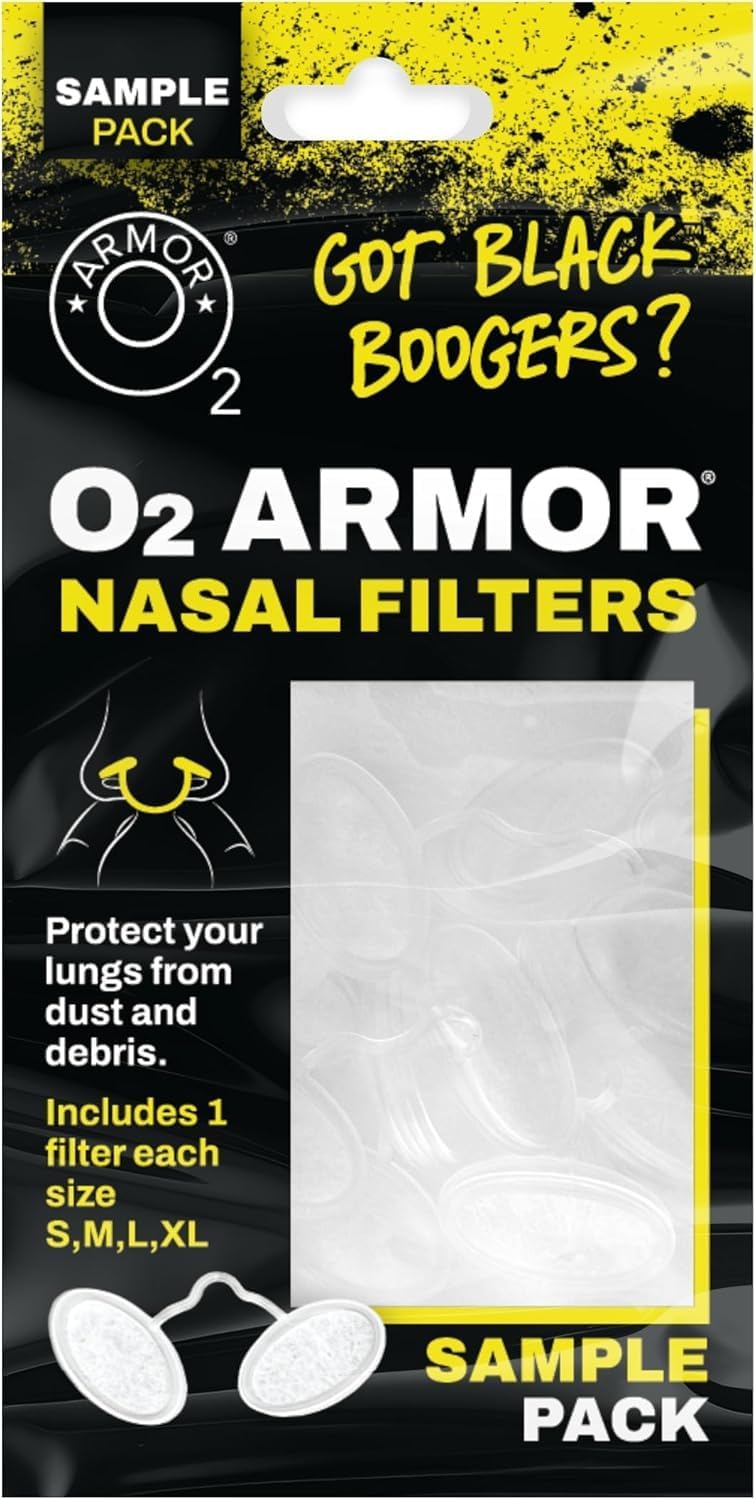 O2 Armor Nose Filters for Welders & Allergies - Nose Filter for Dust - Nasal Filters for Welding - Nose Dust Mask for Construction (Sample 4 Pack)