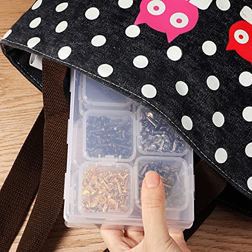 Image of Blulu 13 Pieces Small Bead Organizers Plastic Bead Storage Containers with Lids Mini Clear Storage Cases Transparent Craft Boxes for Jewelry Diamonds DIY Art Craft Accessory(1.7 x 1.7 x 0.8 Inch)