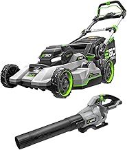EGO Power+ LM2156SP 21-Inch 56-Volt Select Cut  XP with Touch Drive  Self-Propelled Lawn Mower with 10.0Ah Battery and 700W Turbo Charger and LB5800 580 CFM Variable-Speed Cordless Leaf Blower