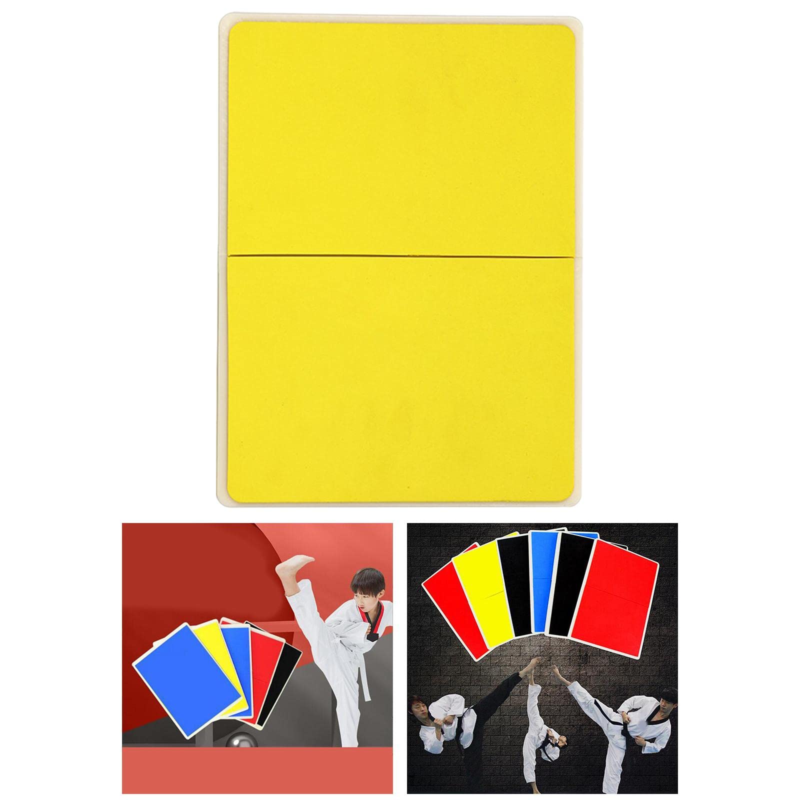 Harilla Brechbrett für Kampfsport, Bruchtestbretter Taekwondo Karate MMA, Karate Breaking Boards, Taekwondo Kicking Breaking Punching Boards, Rebreakable Trainingsgerät für Anfänger, GELB, 1CM
