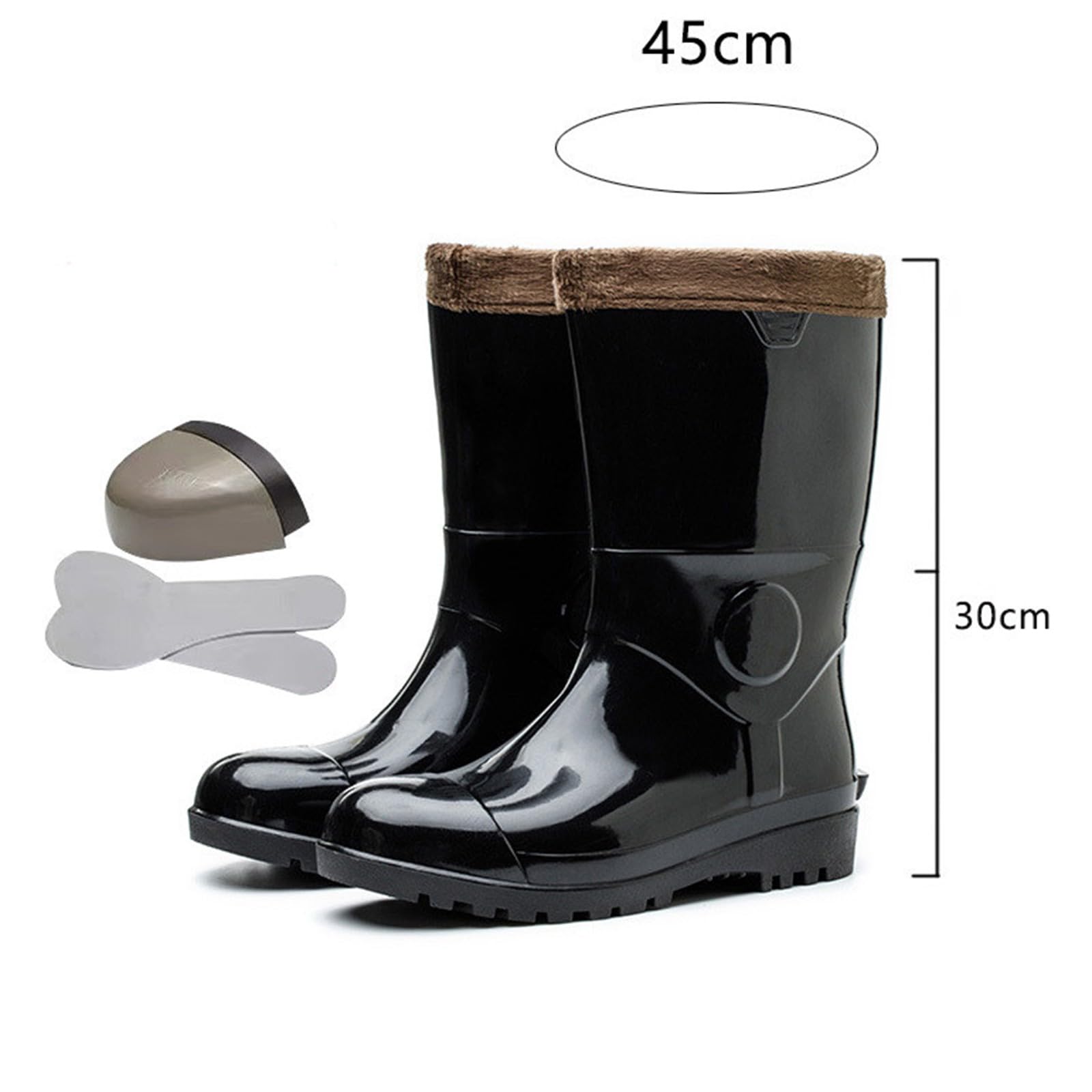 Botas De Agua Mujer Botas Impermeables Mujer Moda Trabajo Ligeras Media Caña Botines De Pvc De Moda Flexible Y Antideslizante Botines De Goma Rain Boots Impermeables Cortavientos Zapatos De Trabajo