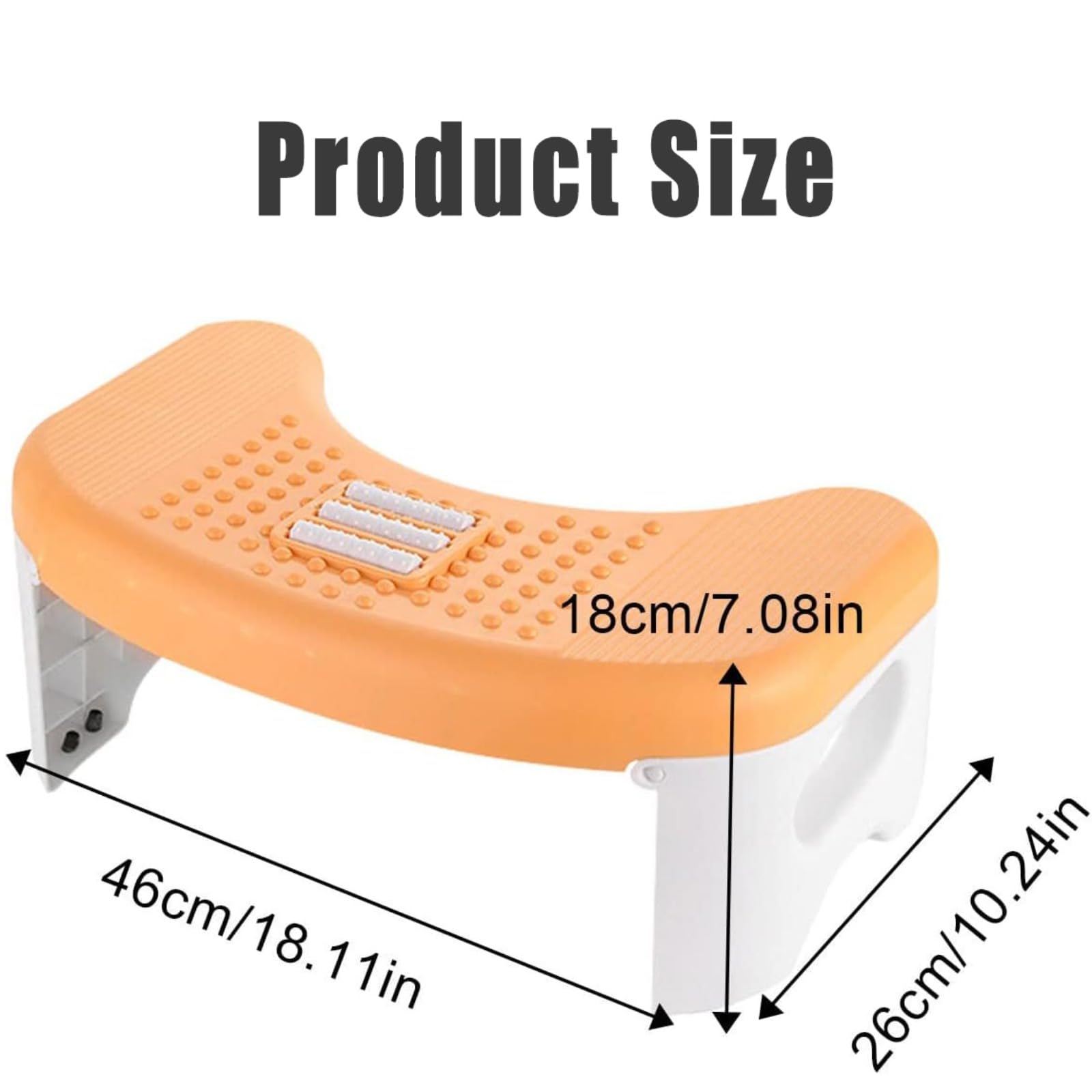 Sgabello per WC pieghevole per il bagno, squatty Potty, deambulatore antiscivolo per il bagno, sgabello da bagno, comodo sgabello antistitichezza per bambini adulti